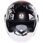 AGV ETERES JET KACIGA HISTORY MAT CRNO BELO CRVENA - Slika 3