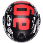 AGV ETERES JET KACIGA HISTORY MAT CRNO BELO CRVENA - Slika 4
