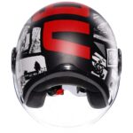 AGV ETERES JET KACIGA HISTORY MAT CRNO BELO CRVENA - Slika 5