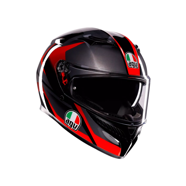 AGV KACIGA K3 STRIGA CRNO SIVO CRVENA