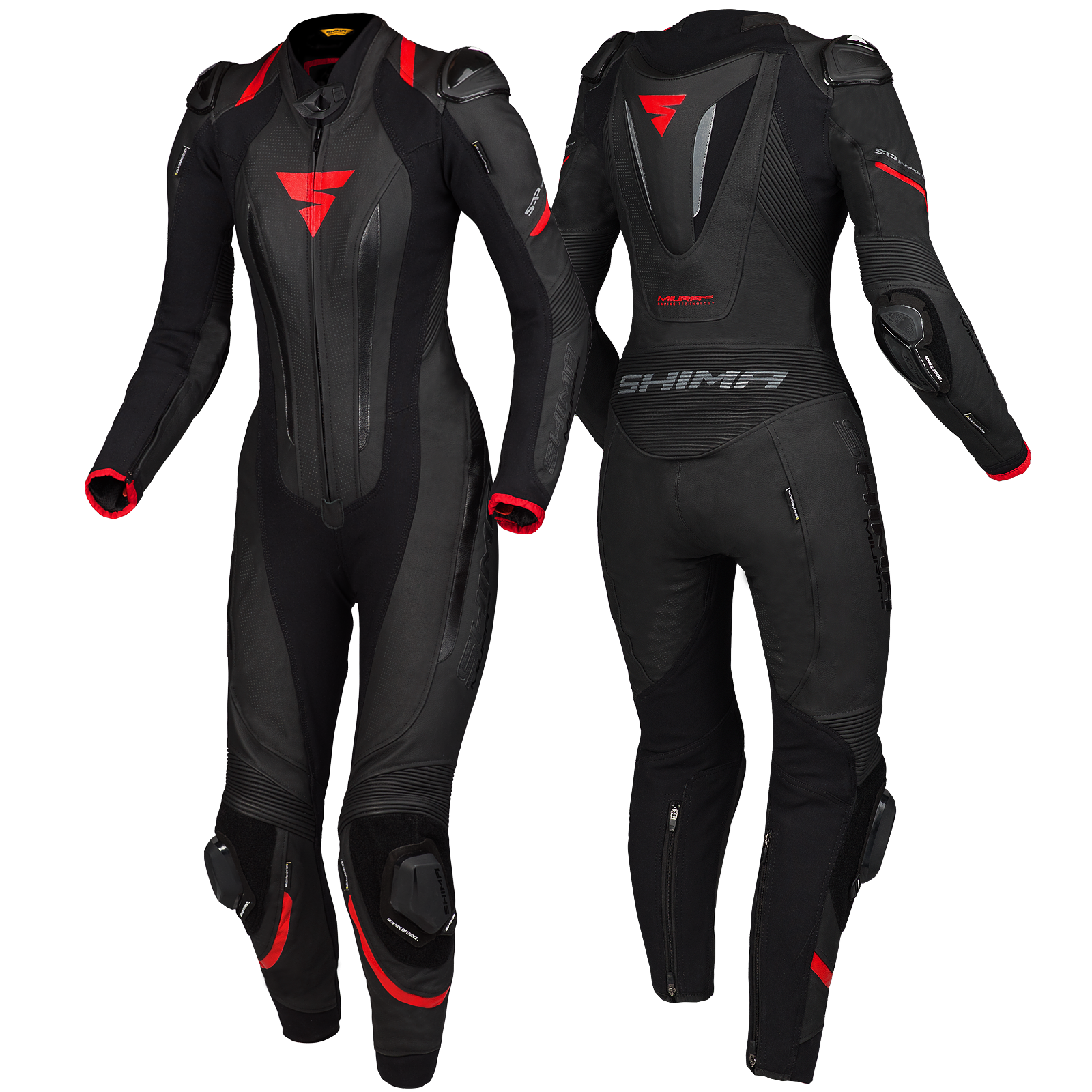 miuraRS_black_front+back_1600px SHIMA MIURA RS ZENSKI KOZNI JEDNODELNI KOMBINEZON - Slika 1